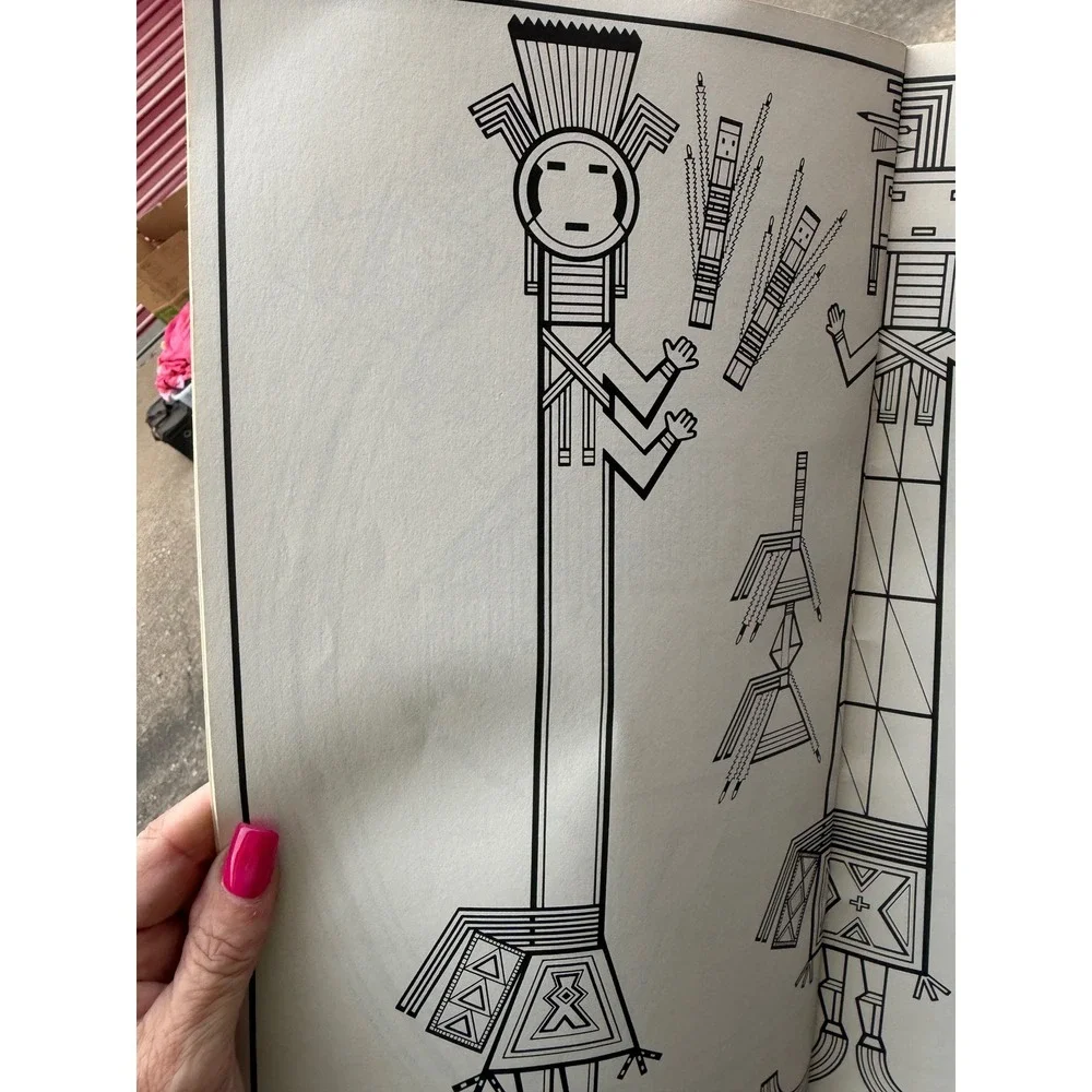 Vintage 1975 The Navajo Design Book Donna Greenlee First‎ Printing Coloring Book